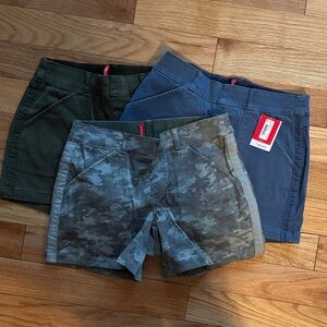 SPANX Women's Cargo Shorts Set - Camo, Green, and Blue